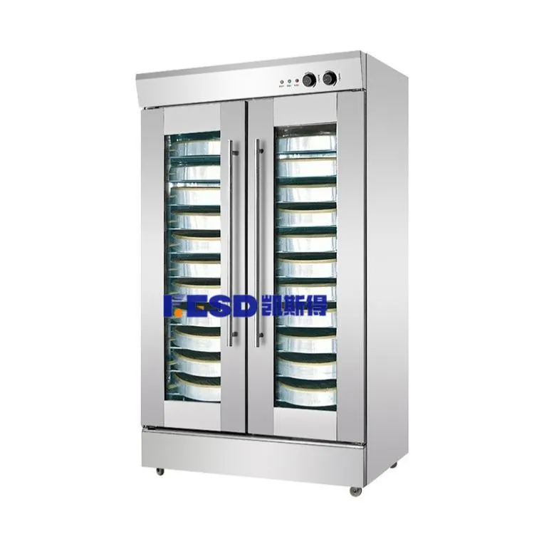 36 Tray Double Door Bread Proofer Oven Refrigerated Fermenter Electric Dough Mixer 4