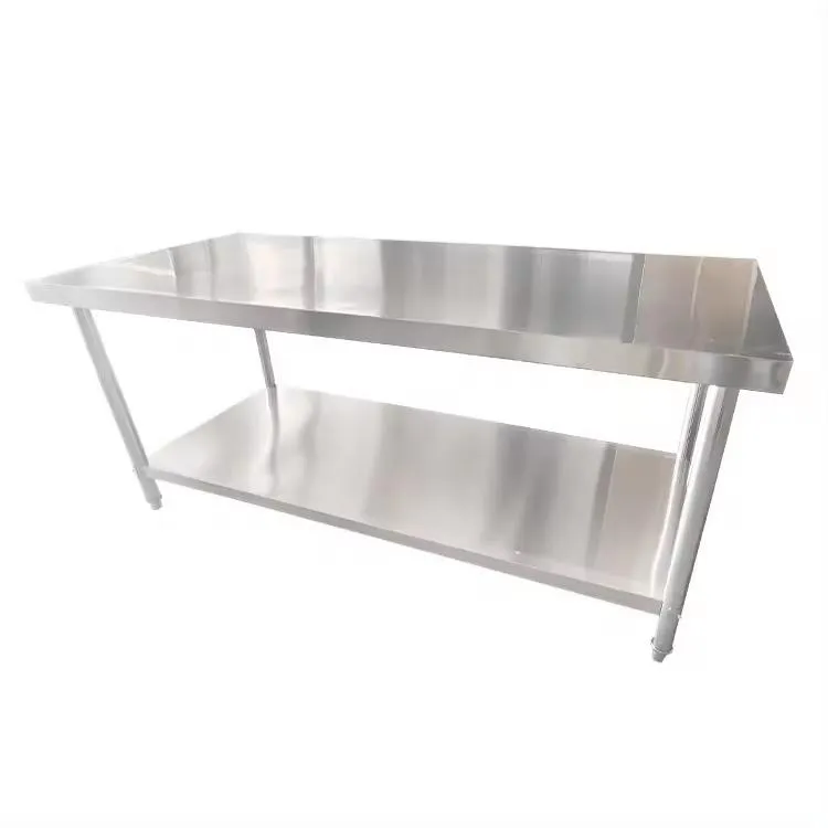 Stainless Steel Customized Work Table Adjustable Height Commercial Restaurant Workbench Furniture 5