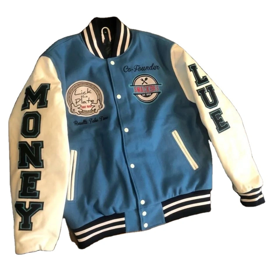 Custom Logo Wool Chenille Embroidery Baseball Jackets Men 1
