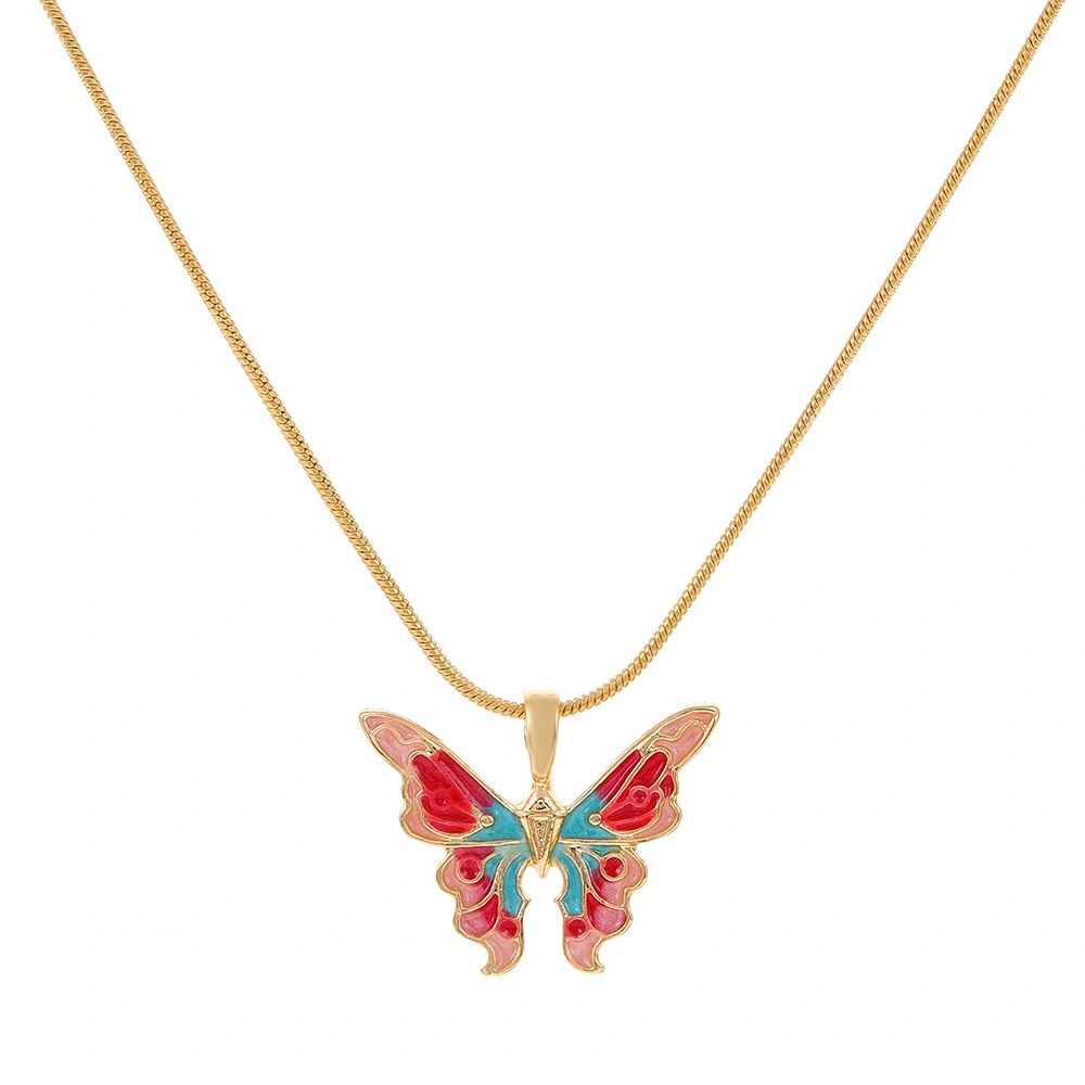 Drip Oil Rainbow Fantasy Wonderland With The Same Collarbone Chain Magic Butterfly Princess Necklace For Women 1