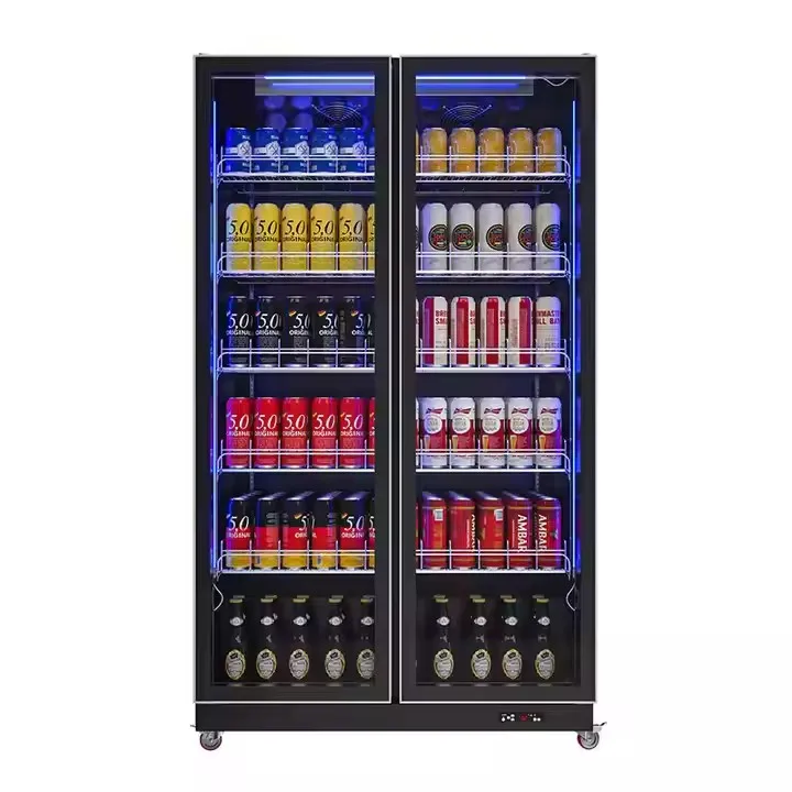 Refrigerador grande para enfriar cerveza, bebidas, vitrina de vidrio, refrigerador inteligente para bebidas 5