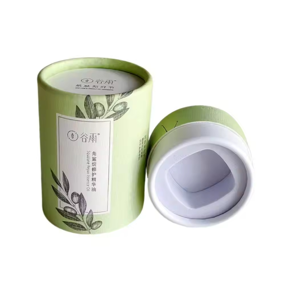 Reusable Cardboard Tube Gift Box Cylinder Cosmetic Perfume Packaging 1