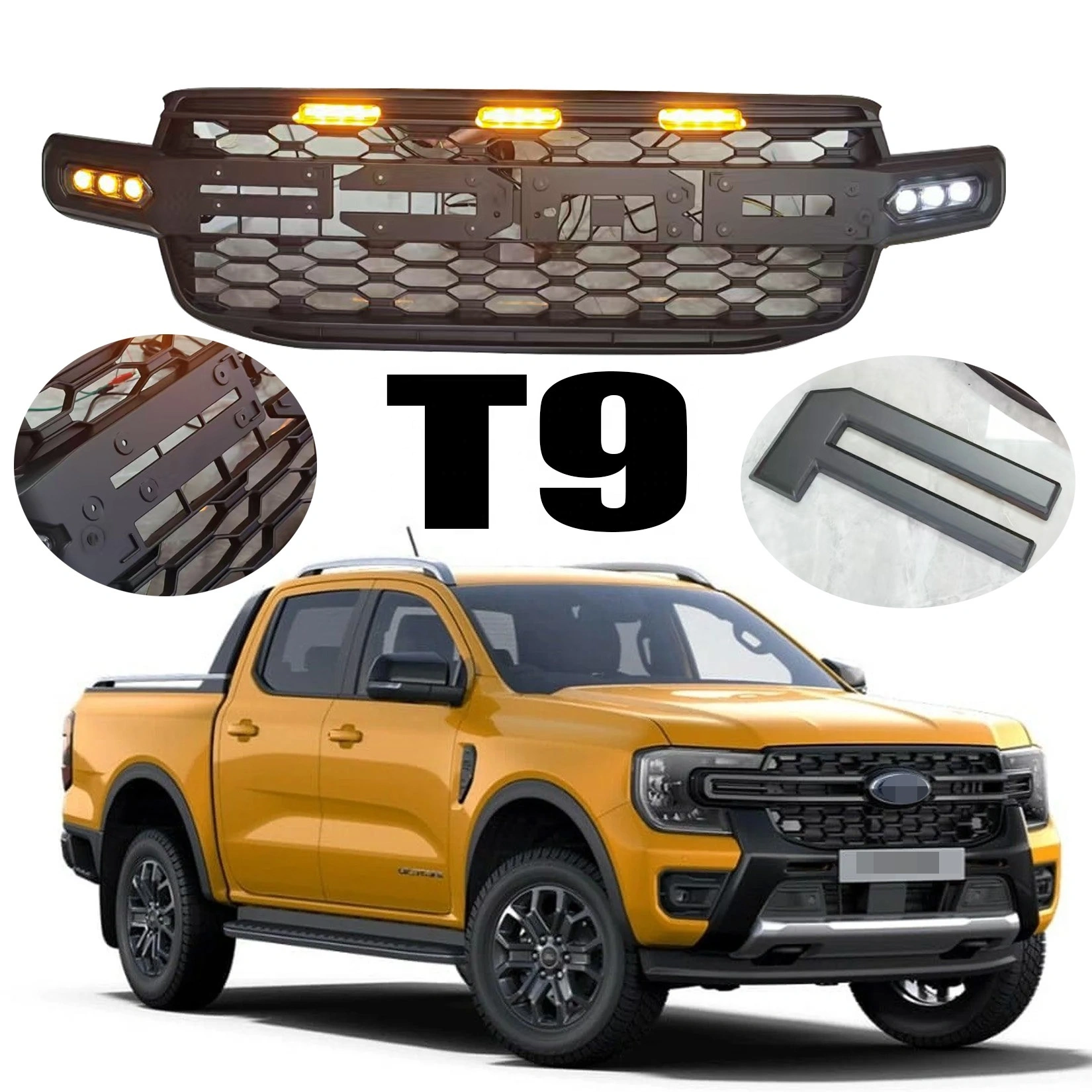Ford Ranger Wildtrak T9 2022-2024 ABS Plastic Front Grill 1