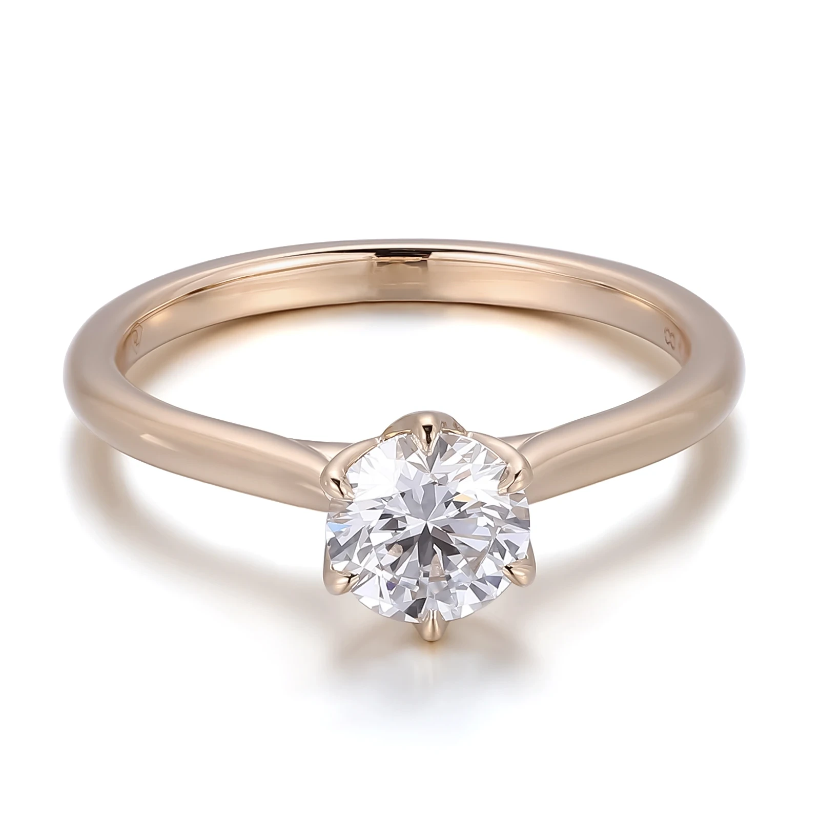 1-3 CARAT REDONDO MOISSANITE Ring de compromiso de diamantes Ring de boda Ring Estilo clásico 14K Joyería de oro sólido para mujeres hombres 1