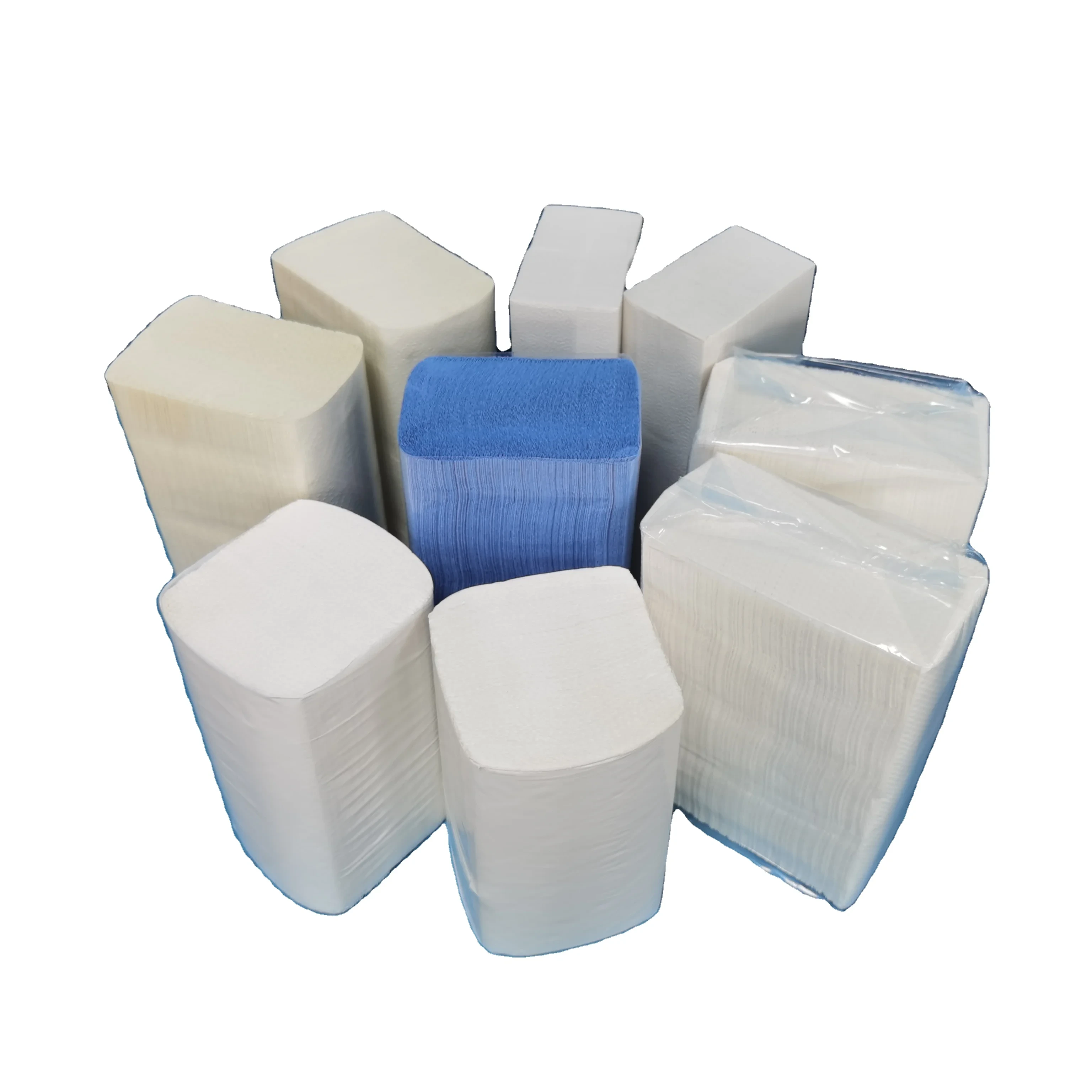 Hand Towel Tissue - Virgin Pulp 1-ply White, V-Fold, 36-42gsm 1