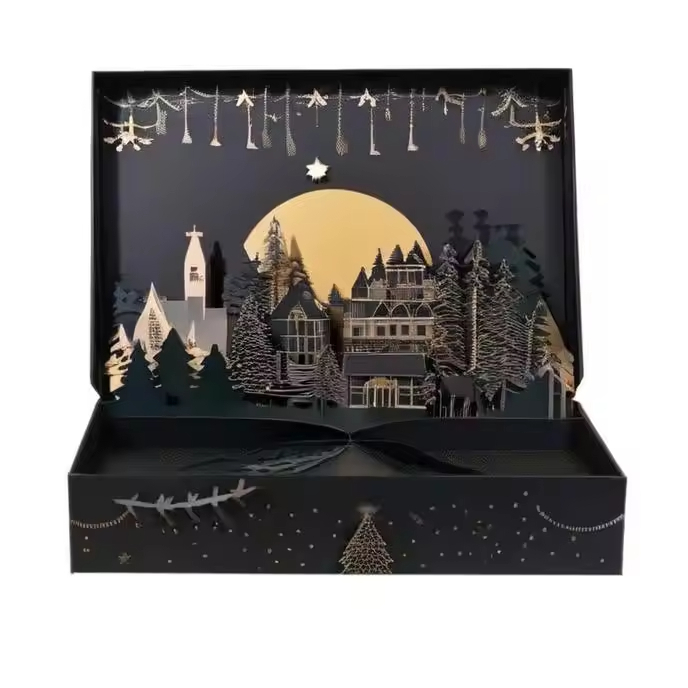 Luxury Custom 3D Pop Cardboard Gift Box Flip-top Display Birthday Christmas Creative 1