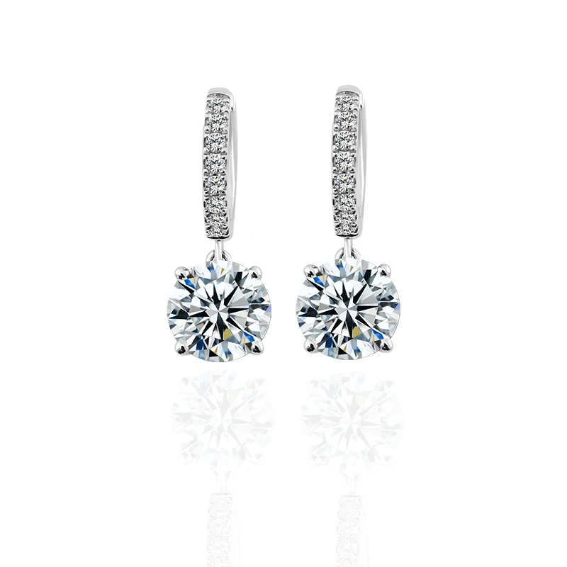 Custom Earrings High Quality Moissanite Diamond 18k 14k 10k Gold Engagement Wedding Jewelry Moissanite Earring For Women Men 1