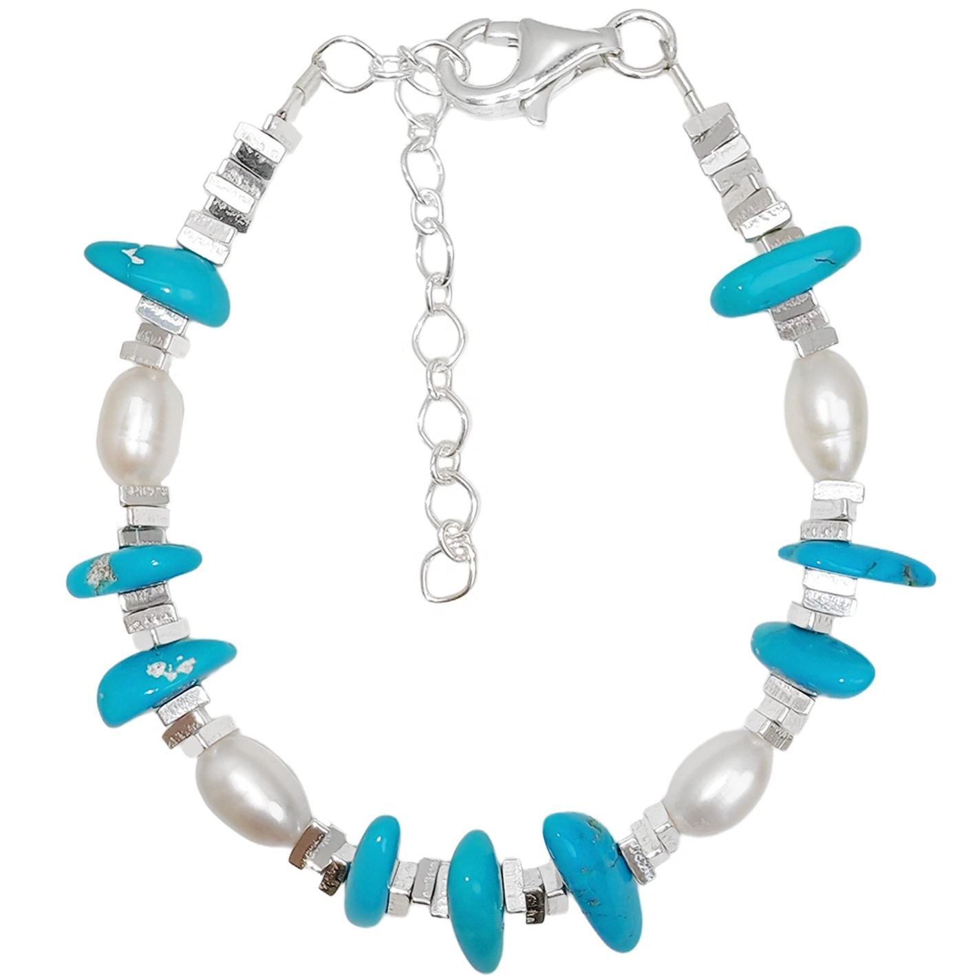 Natural Turquoise Bracelet Delicate Natural Pearls And Turquoise Beautiful Bracelet Goddess Essential Popular Hot Sale 1