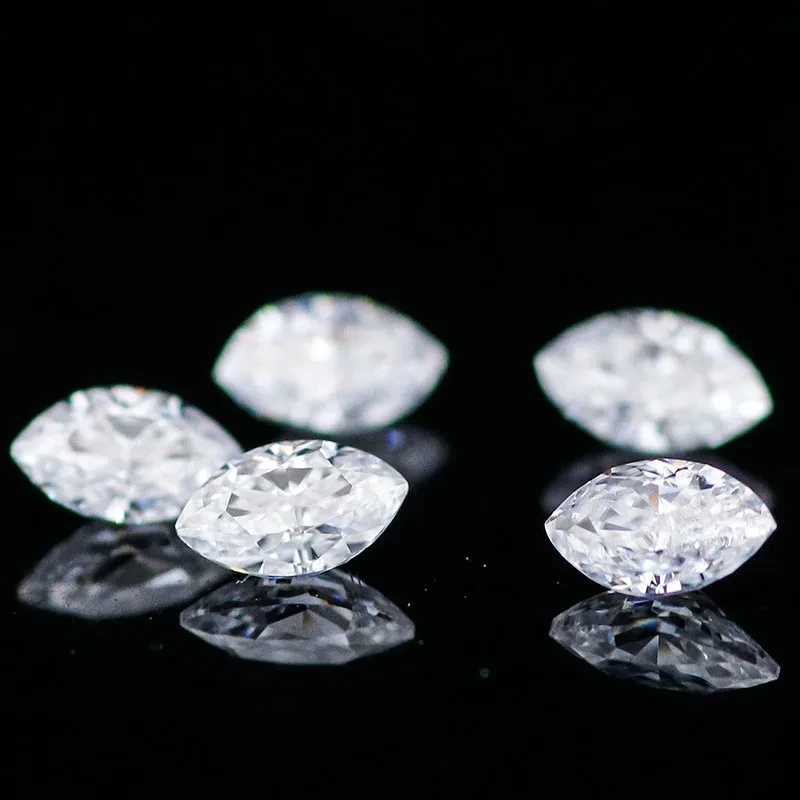 Provence China Wholesale 1 Carat Def Color Moissanite Synthetic Moissanite Loose Diamond Marquise Crushed Ice Cut Moissanite 1