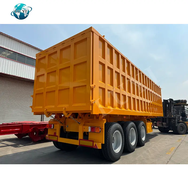 Remorque de braie top scellée de transport de grains 80T à 3 axes. 1