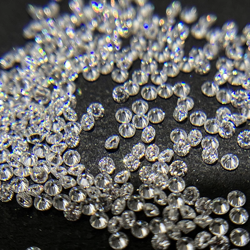 Low As 4.2$ Per Carat Lab Grown White Moissanite Melee Round Shape Vvs Clarity Def Color Melee Size Available In 0.80mm - 3.0mm 1
