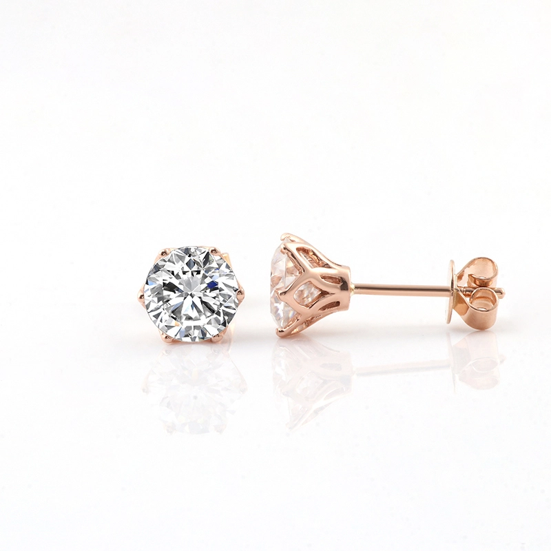 Provence Jewelry Bridal Wedding Customized 18k Rose Gold Lab Grown Diamond Earrings Loose Diamond Earring Vvs 1