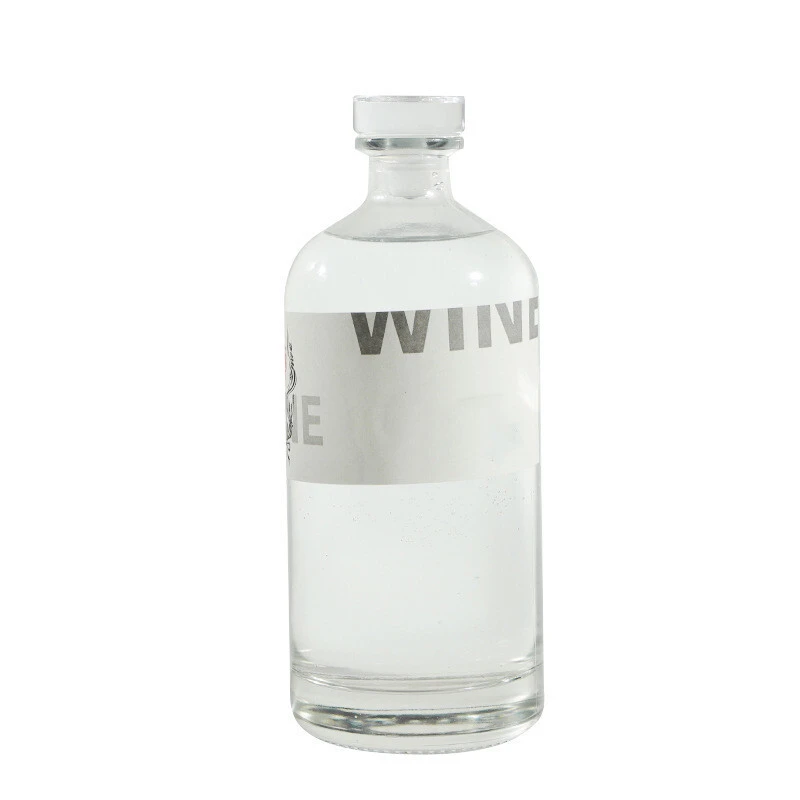 Production Of Custom Whiskey 500ml Glass Bottles Rice Wine Glass Bottles Cylindrical Sake Wine Bottles High-end 1