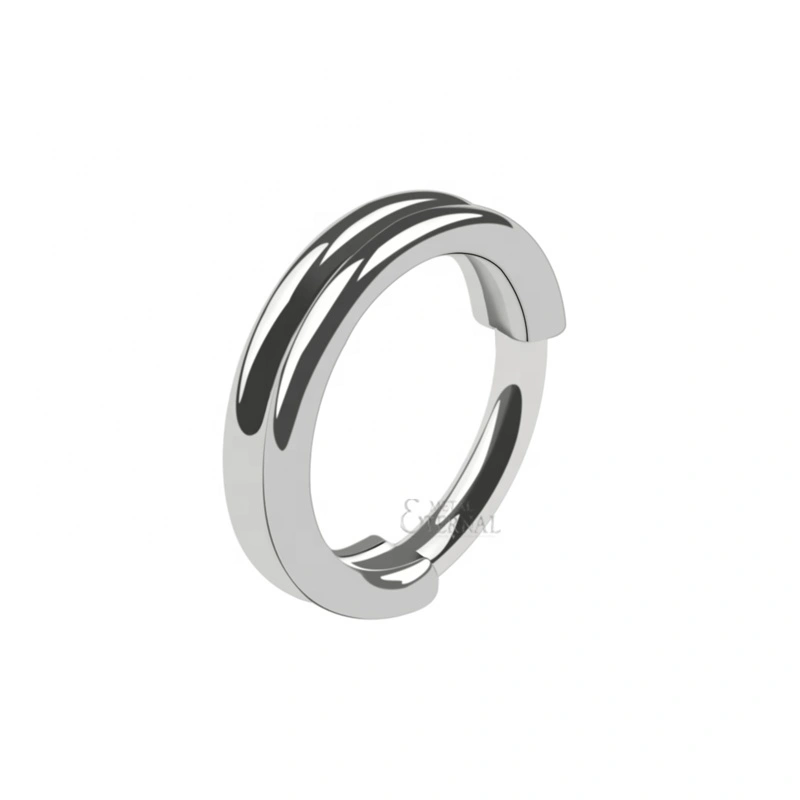 Eternal Metal 16g 5/16 Astm F136 Titanium Two Layer Stack Hinged Segment Ring Piercing Jewelry 1