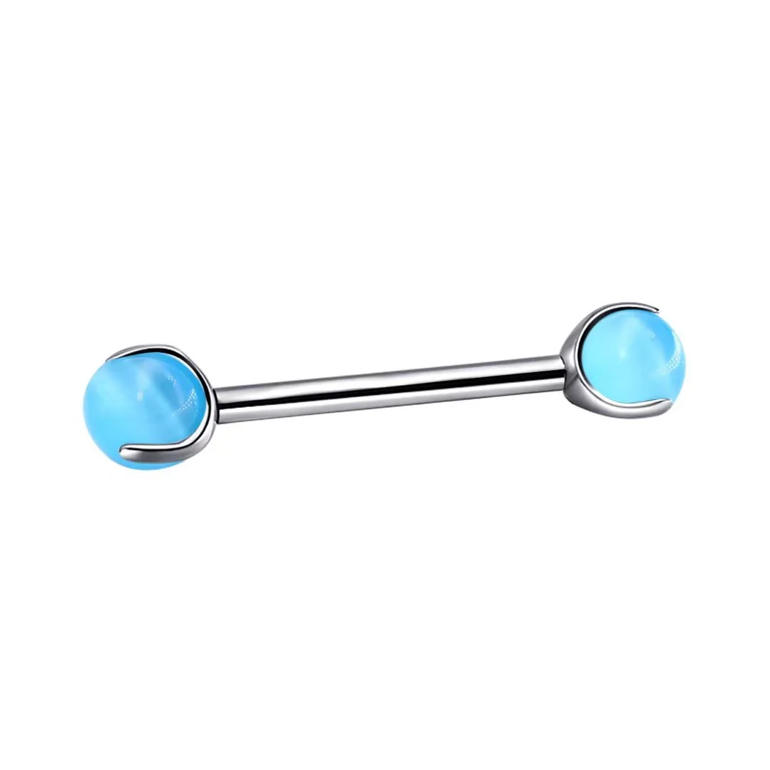 Eternal Metal Titanium Nipple Ring With Claw Agate Balls End Astm F136 Piercing Body Jewellery Nipple Piercing 1