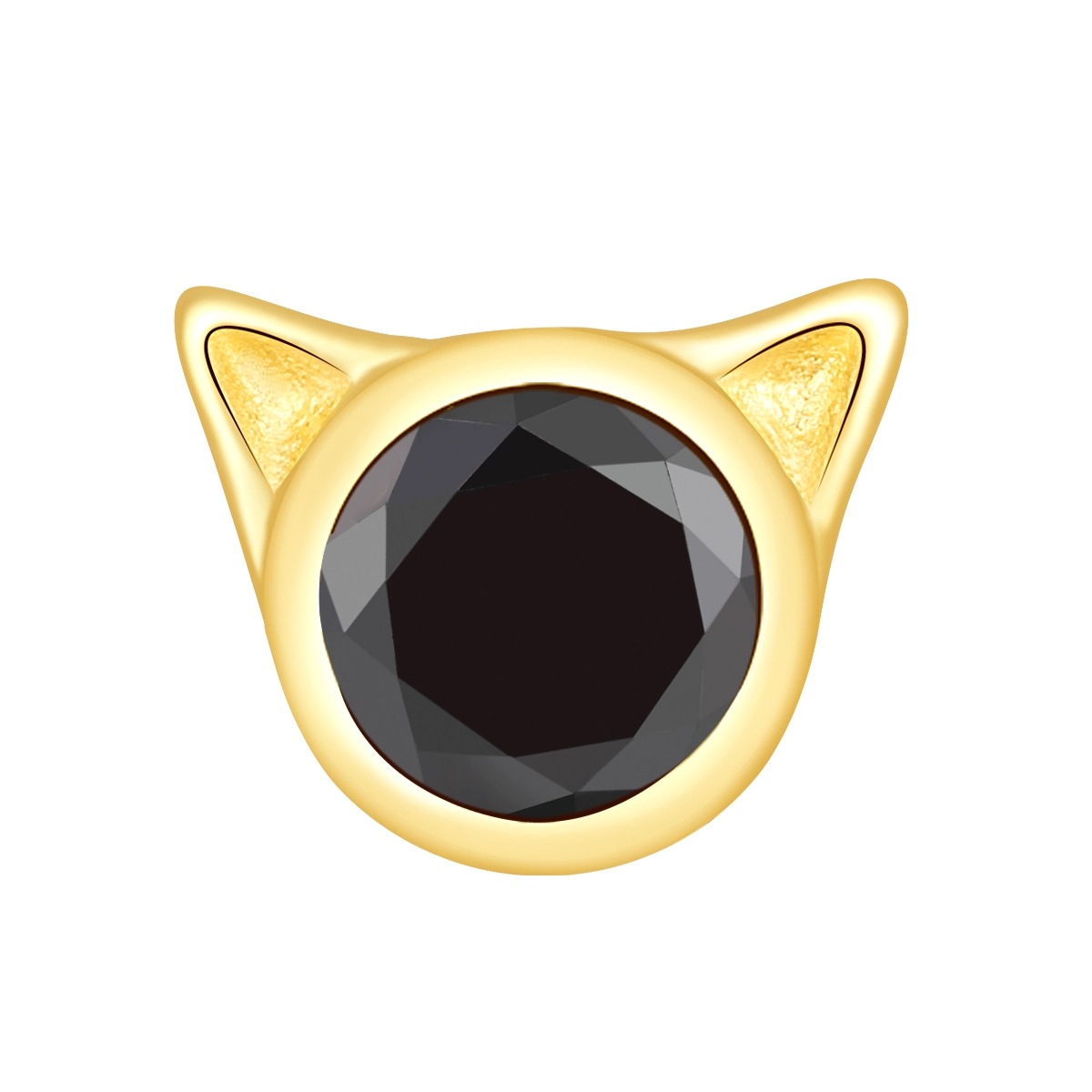 Eternal Metal Romantic 14k Solid Yellow Black Cat Ear Nose Jewelry Stylish Wedding Zircon Piercing Fashionable Piercing Jewelry 1