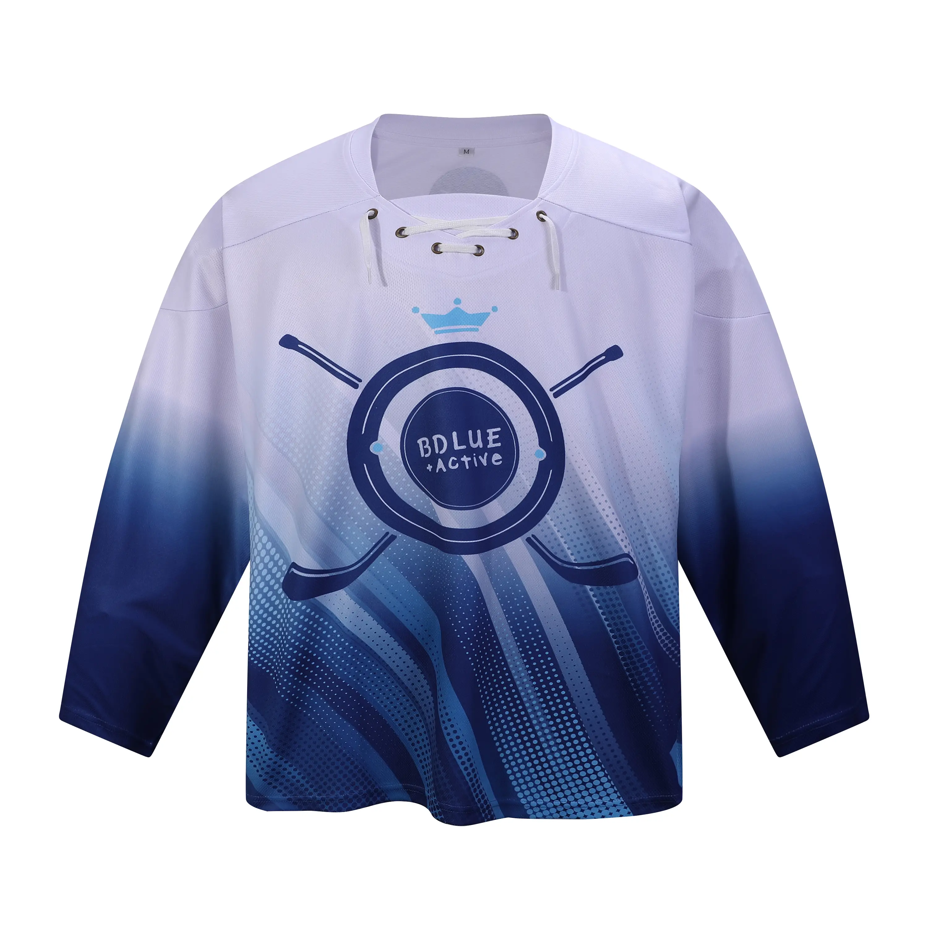 Díol is Fearr poileistir Saincheaptha Éadaí Spóirt Tirim Breathable Breathable D'Fhir Unisex Daoine Fásta Seirbhís OEM Ar Fáil Haca Oighir Jersey 1
