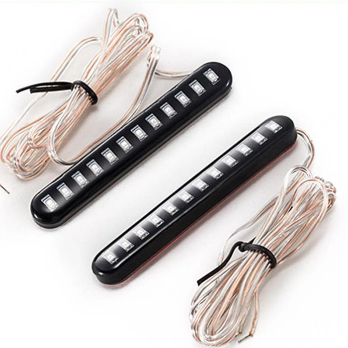 Strip Lampu Peringatan Ekor Sepeda Motor 12LED dengan Lisensi Sinyal Belok 1