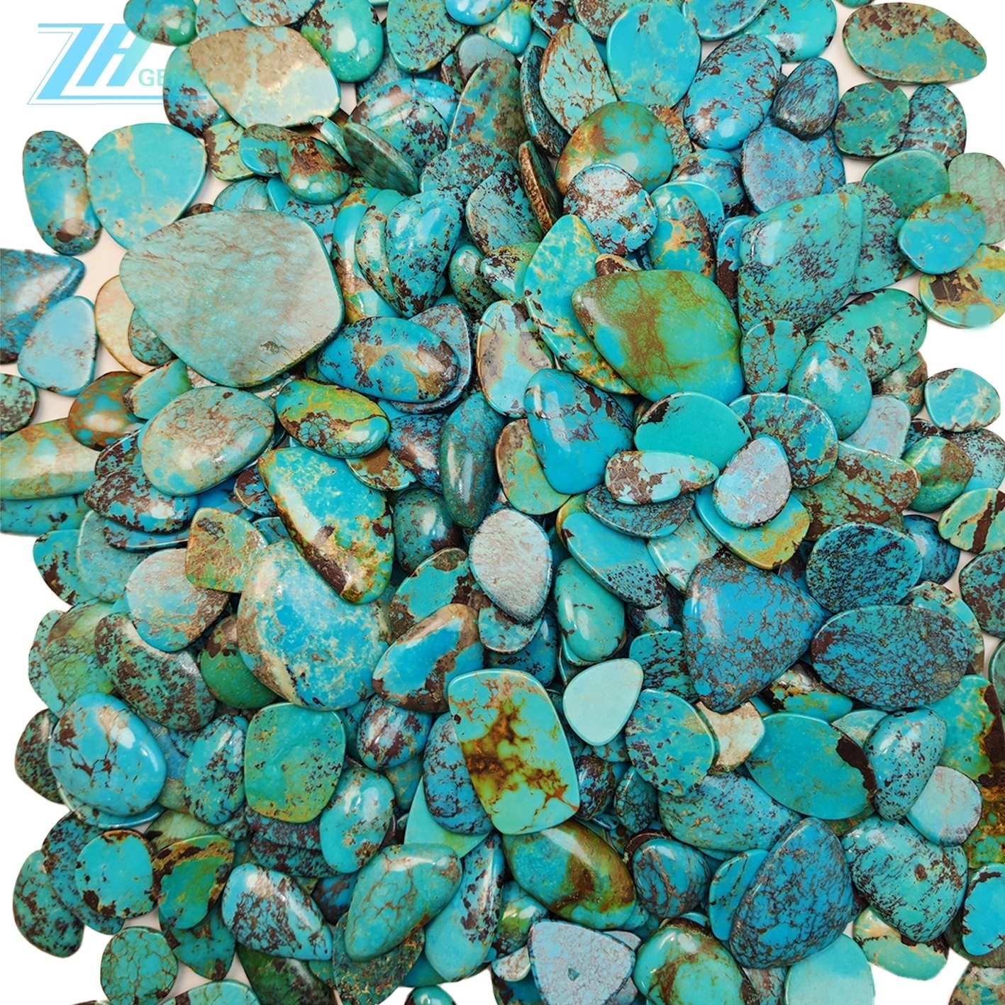 Cabochon Natural Turquoise Color Multi Free-shape Weight Stone Jewelry Making And Collection Summer Jewelry 1