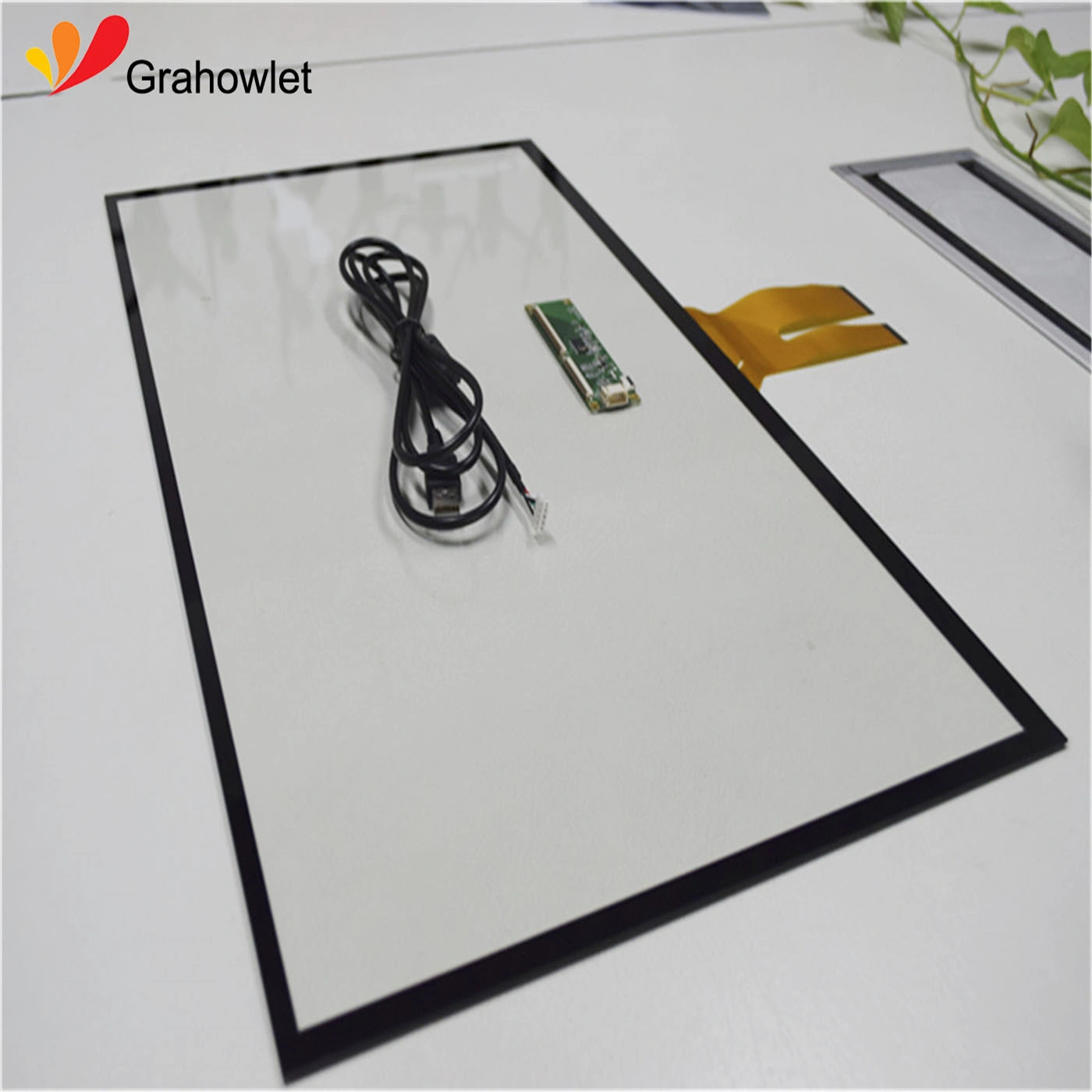 Hx3201807 Large Pcap(projected Capacitive) 32 Inch Touch Glass Screen Panel With Usb Control Board 1