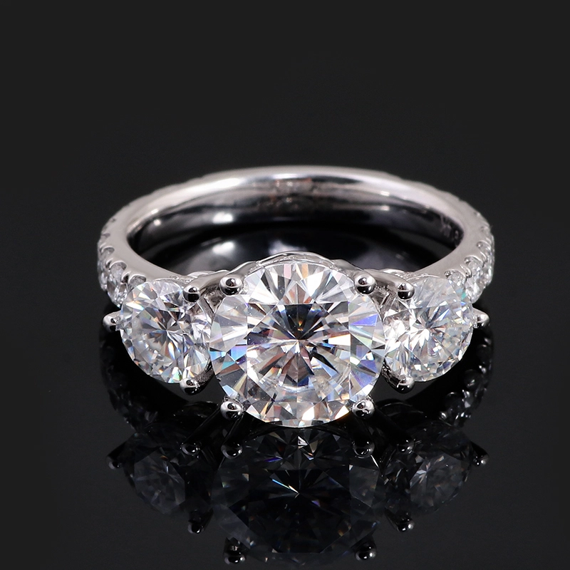 18k 14k 10k Solid Real Gold Moissanite Rings Classic Style Full Diamond Rings For Women Engagement Jewelry Manufacturer 1