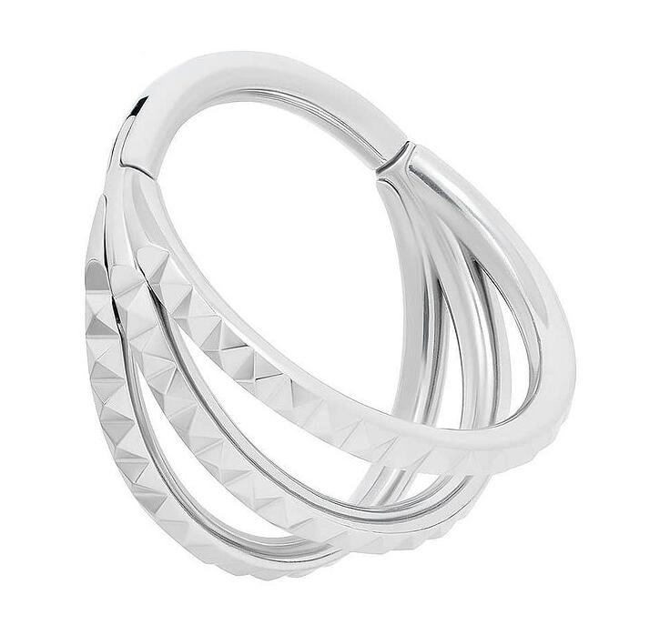 Etermal Astm F136 Titanium 3 Stack Hoop Jewelry Earrings 1