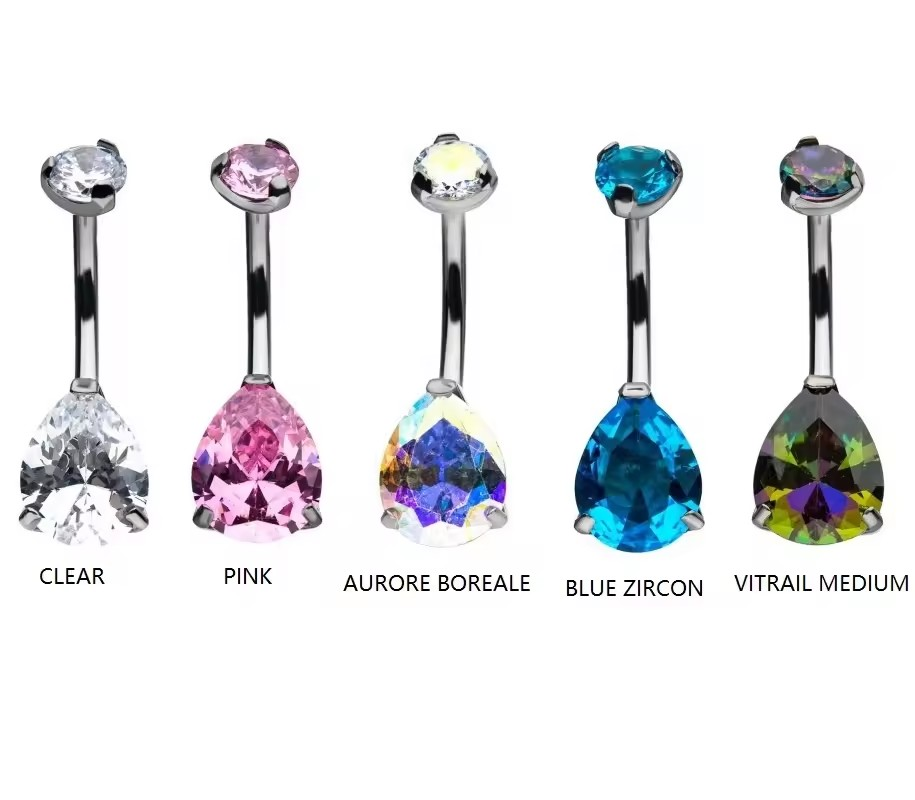 Eternal Metal F136 Titanium Cz <000000> Opal Fashion Piercing Body Jewelry Navel Belly Button Rings 5