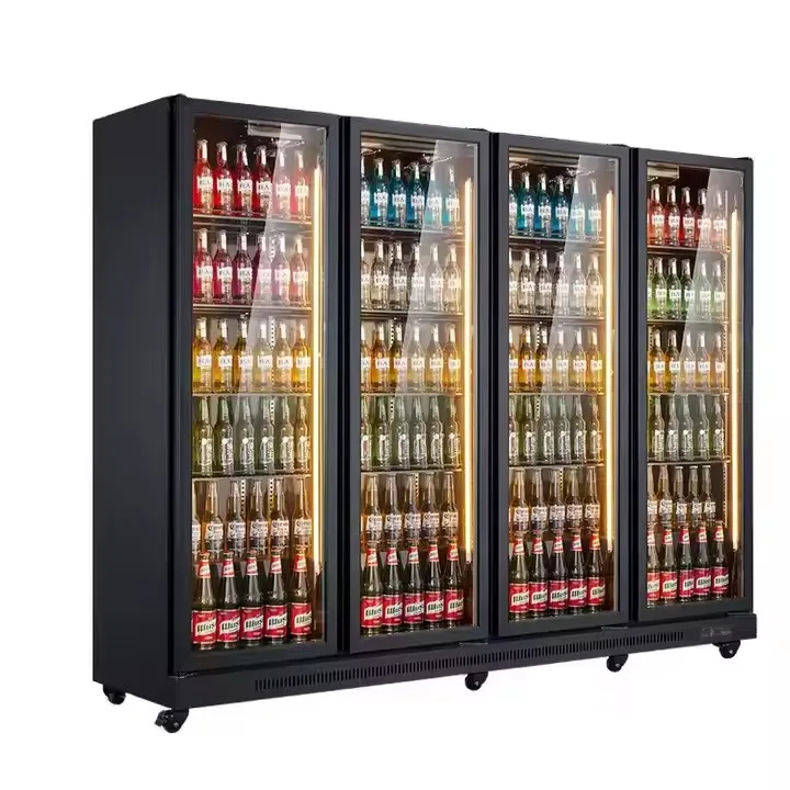 Refrigerador grande para enfriar cerveza, bebidas, vitrina de vidrio, refrigerador inteligente para bebidas 2
