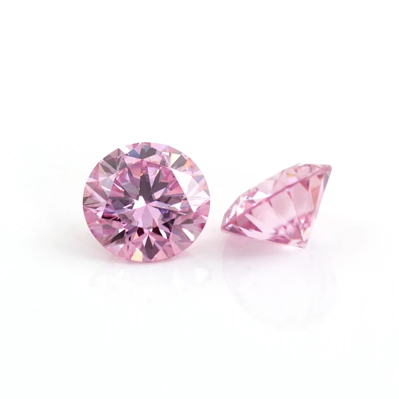 Pink Color Round Brilliant Cut 6.5mm-10mm Vvs Moissanite Loose Stones Moissanite Color Loose Diamond Jewelry Moissanite 1