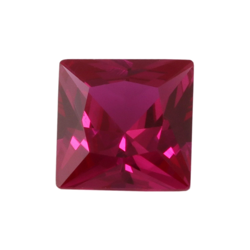 Ruby Red Corundum Stone Wholesale Synthetic Corundum Stone Square Cut Shape Pigeon Blood Ruby Loose Gemstone Corundum 1