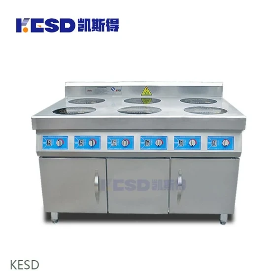 Six Burners Induction Cooker Stainless Steel Commercial Restaurant Kitchen Baking Machine 1