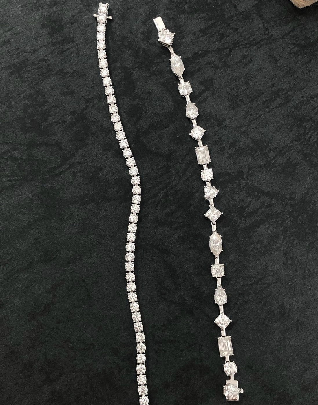 Women's Diamond Tennis Bracelet In 14k White Gold Claw Setting 2mm Def Lab Grown Diamond Tennis Bracelets 1