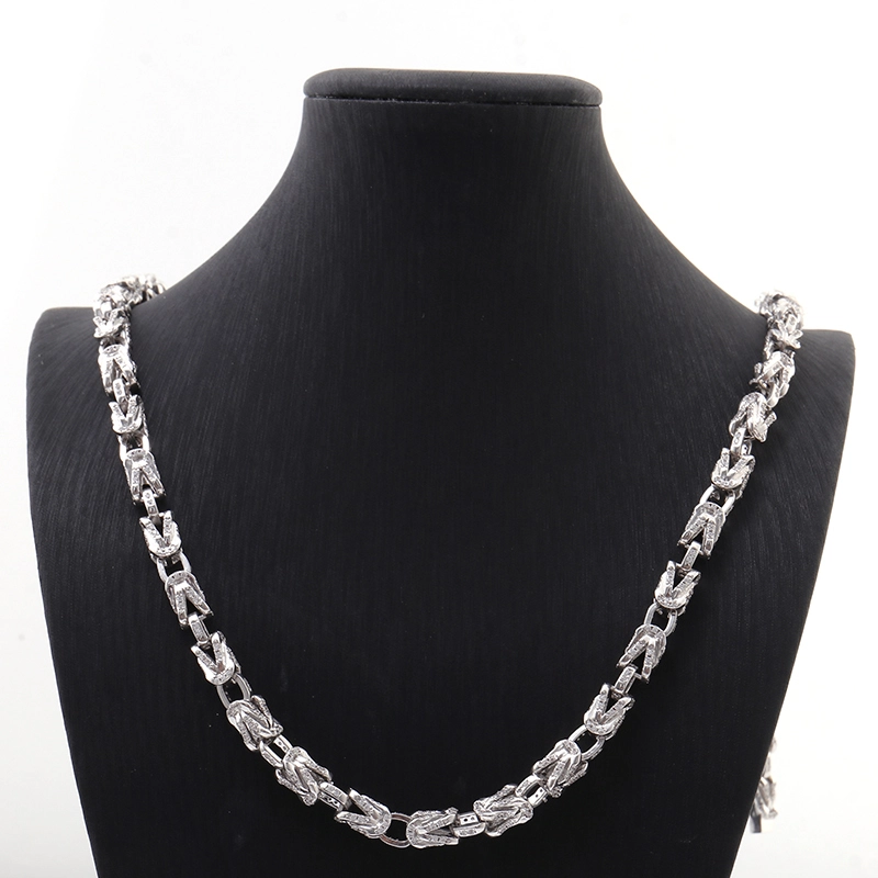 Man Hip-pop Style Simple Design 14k Gold White Long Cuban Chains Necklace 1