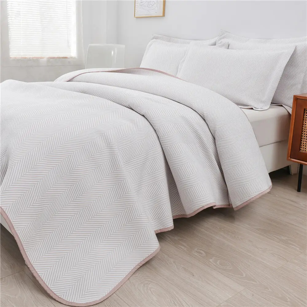 White Bedding for Home Geometricseries 3