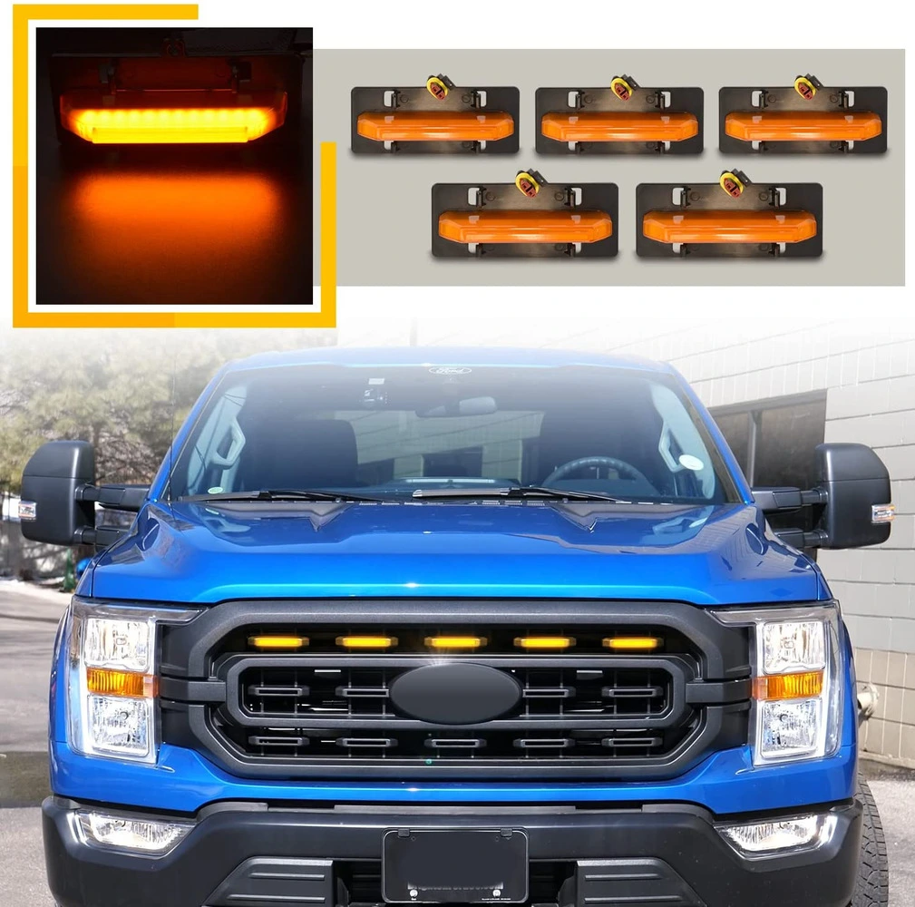 LED Grill Lights for F150 2021-2022 XL XLT Factory Front Mesh Grille 1