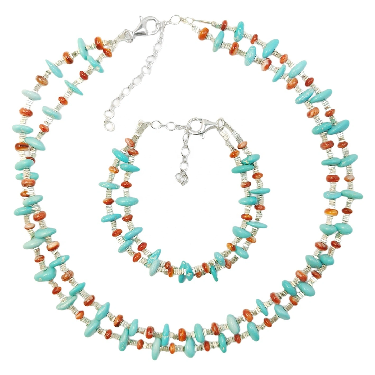 High Quality Natural Red Spiny Oyster Set Turquoise Premium Exquisite Necklace Bracelet Paired With Delicate 1