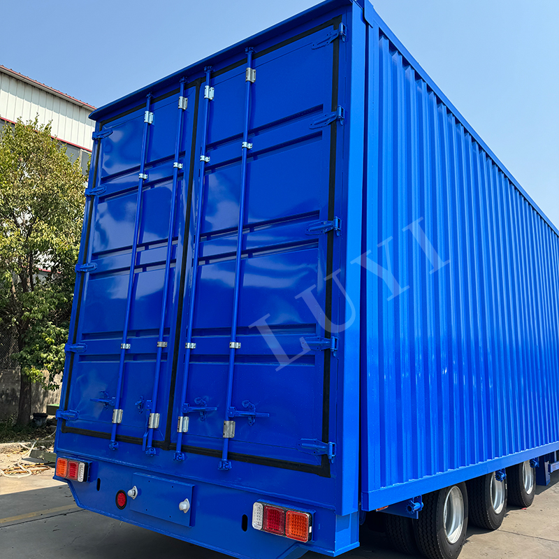 3 eje 40t, 50t, 60t, 100t Lowboy Box Trailer completo 3