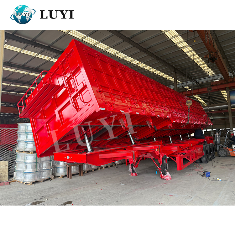 3-axle 60-ton Side Unloading Semi-trailer 7