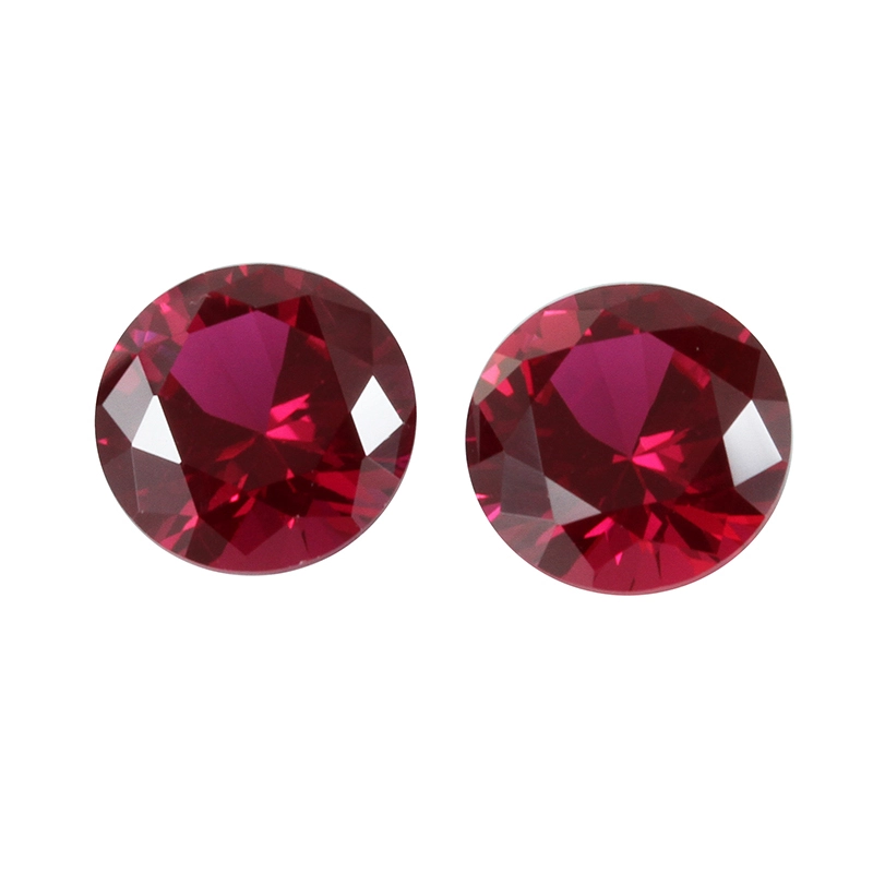 لصنع خاتم المجوهرات الساخن بيع AAA Red Corundum Rose Round Round Lab الذي خلق سعر Corundum Ruby Stone الخشن 1