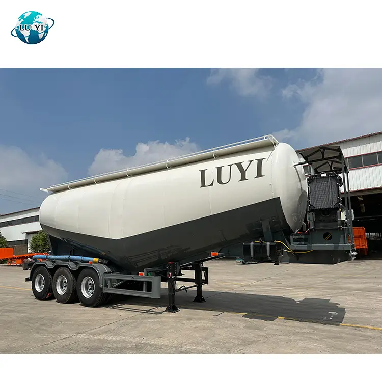 3 Axles 55cbm Cement Tanker Semi Trailer | LUYI 1