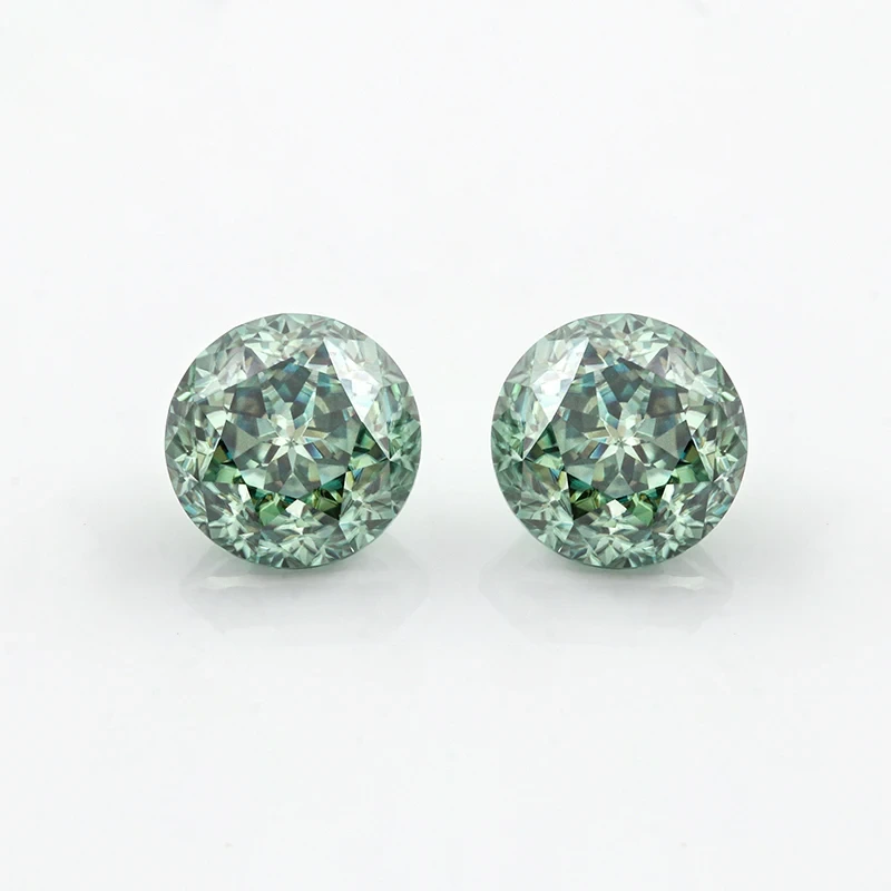 Hotsale Crown Jubilee Cut Synthetic Green Diamond Colored Gemstone Round Shape Loose Jubilee Moissanite 1