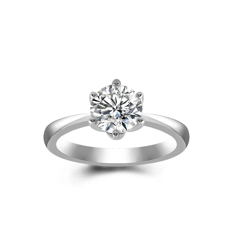 Travel Rings 14k Solid Gold D Color Vs1 1.0ct Round Brilliant Cut Lab Grown Diamond Cvd Rings For Wedding Proposal 1