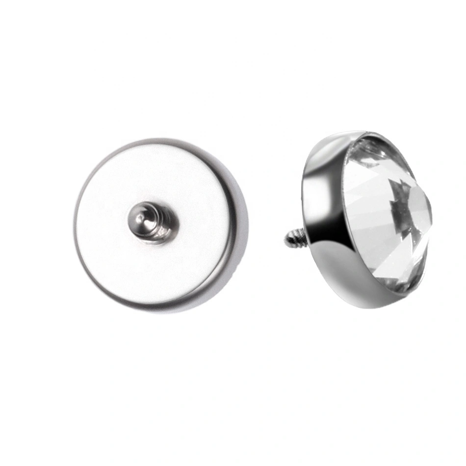 Eternal Metal Astm F136 Titanium 1.2 Mm Thread Pattern Labret Tragus Internally Threaded Body Piercing Jewelry Tops 1