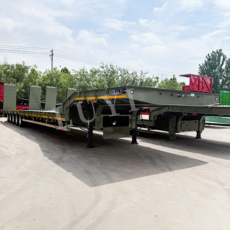 Machinery Transportation Trailer Lowbed Semi Trailer 3