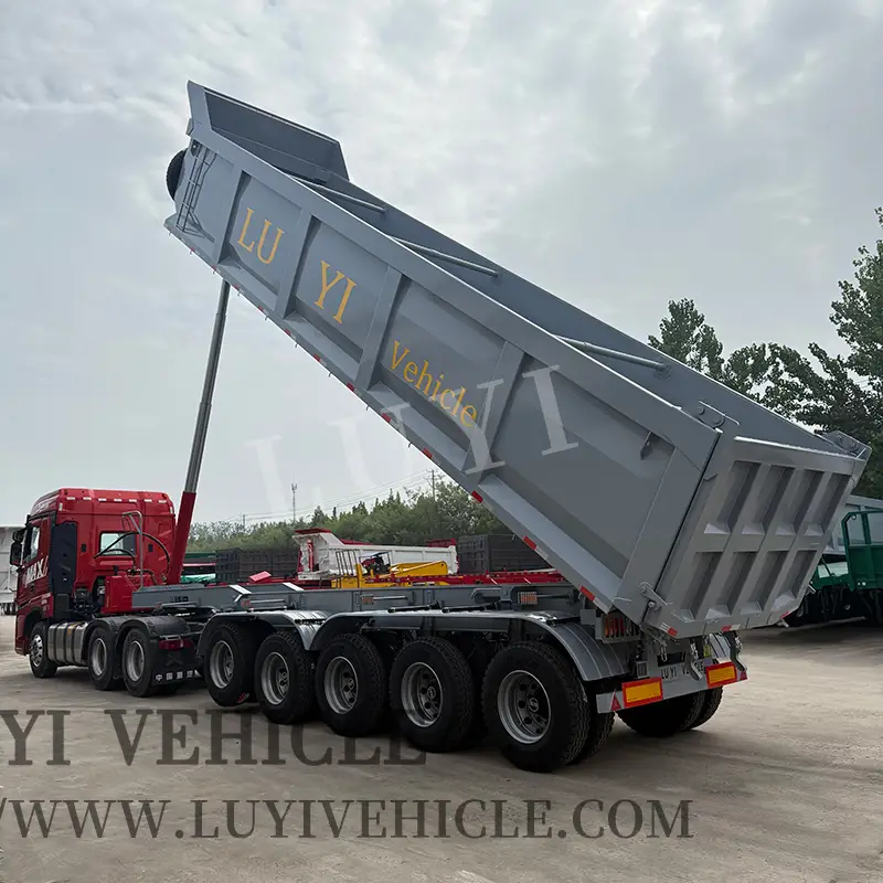 5-осный 80-тонный полуприцеп с задней разгрузкой | LUYI 1