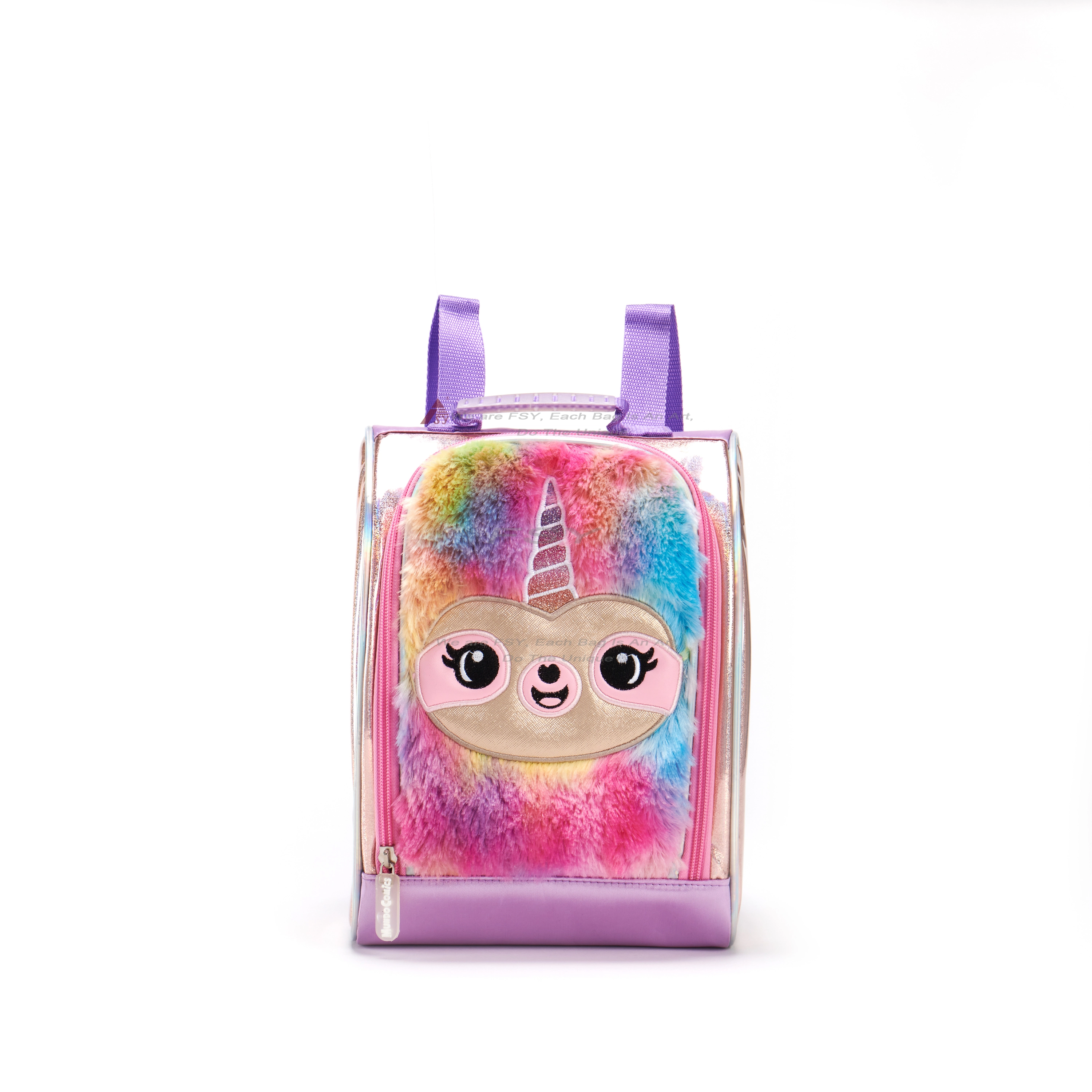 Ounier New Arrivals Cute Insulated Lunch Bags Kids Plush Unicorn Cartoon Backpacks Wholesale Price Lunch Bag For Children 1