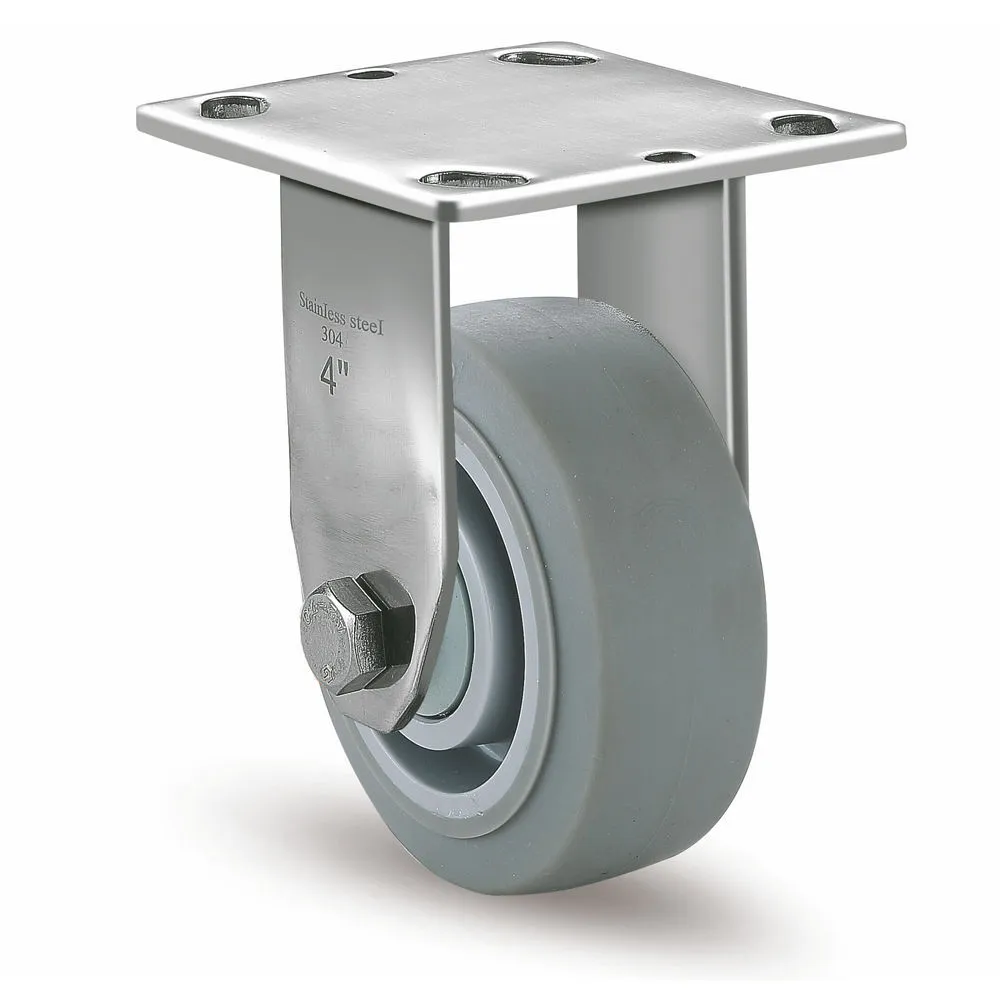 Industrial Heavy Duty Low Noise Stainless Steel Castor Double Ball Bearing Caster Wheel 1