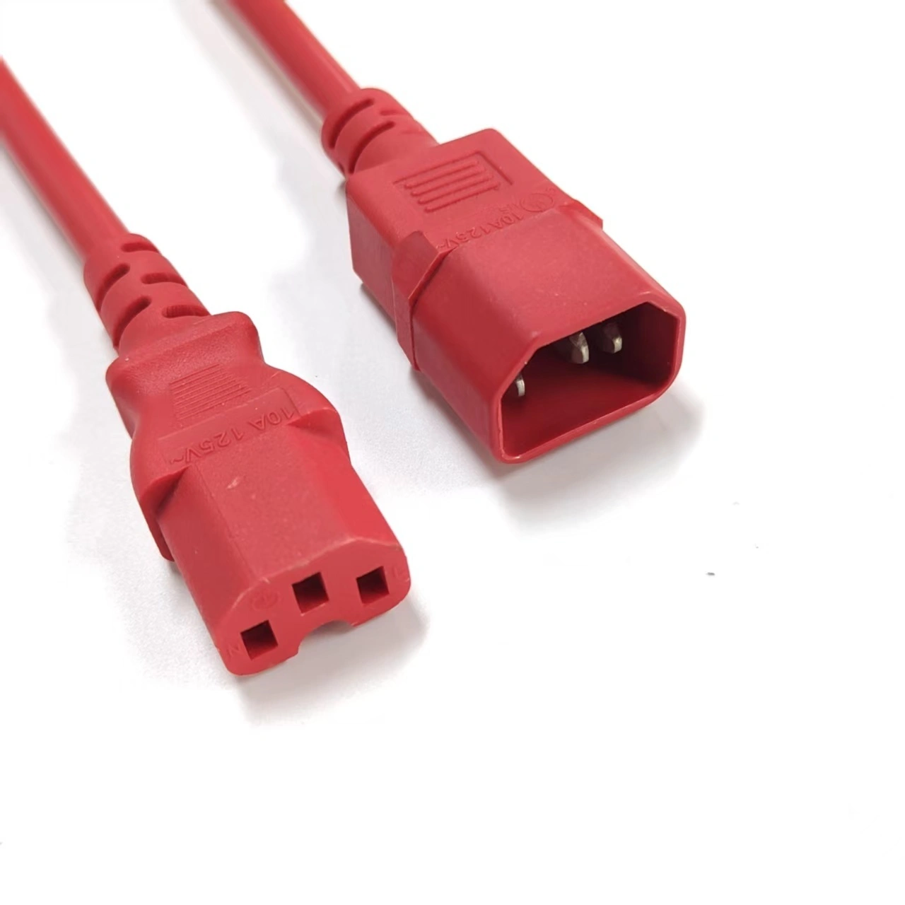 Red Color 125A C14 to C15 C13 Main Cable AC Power Cord Extension 1