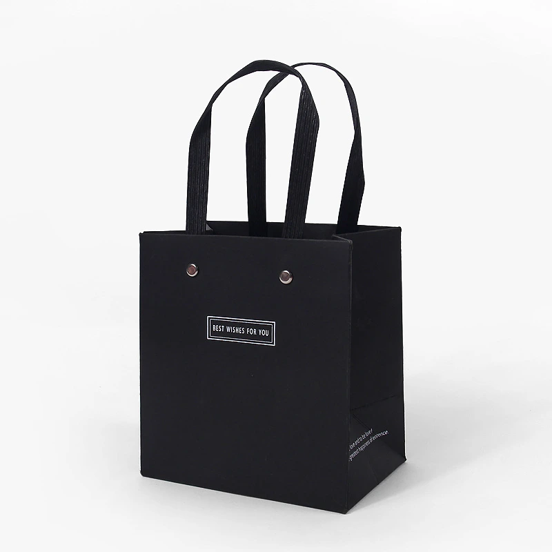 Custom Fashion Christmas Shopping Wrapping Packaging Paper Tote Shopping Gift Bag 1