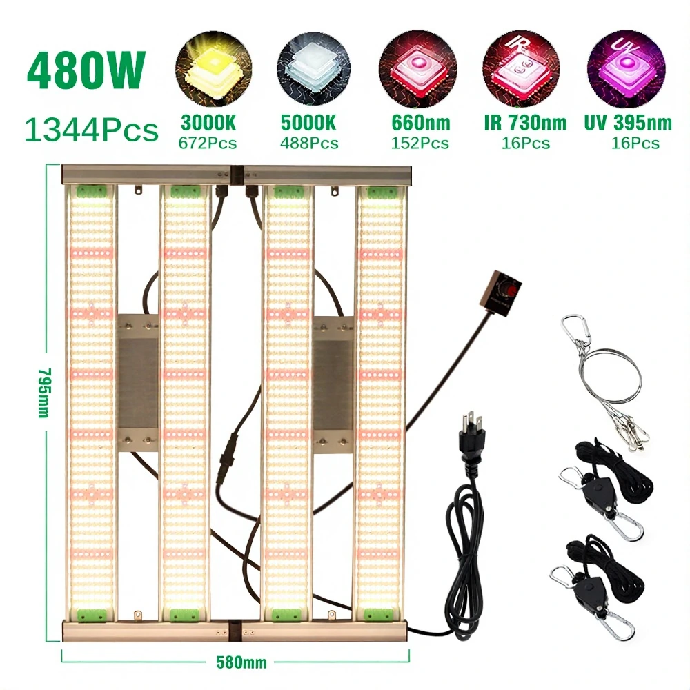 480W AC100-277V Samsung LM281B/LM301H/Osram Chips Octopus Plant Light 1